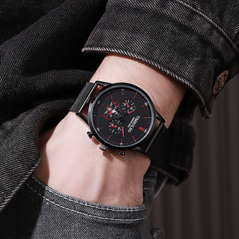 Cool Ultra-thin Calendar Quartz Watch