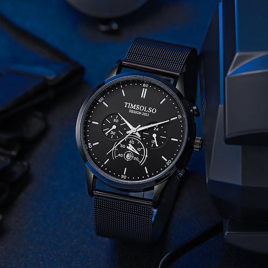 Cool Ultra-thin Calendar Quartz Watch